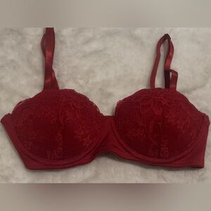 Red Push Up Bra Small -